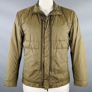 DIRK BIKKEMBERGS Size L Green Olive Polyester Blend Jacket